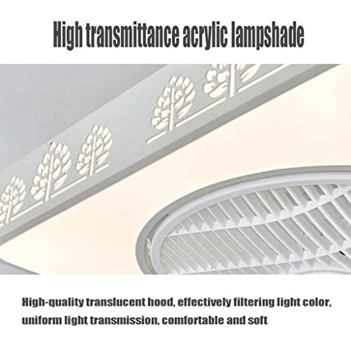 Plafonnier ventilateur carré à 3 couleurs TJH avec télécommande - 7