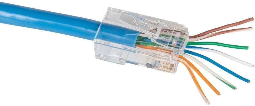 VDV826-703 Pass-Thru Modular Data Plug, RJ45 CAT6, Pass Through Connectors 50-Pack