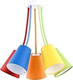 Casquillo: 5 bombillas E27 hasta 60 W. Ancho: 1060 mm. Altura: 590 mm. Longitud: 1060 mm