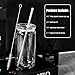 Icesip 16oz Acrylic Mason Jar Cups, Clear Cups with Plastic Lids and Straws, Iced Coffee Cup Drinking Glass Tumbler for Whiskey, Soda, Tea, Juice, Gift, 6pcs