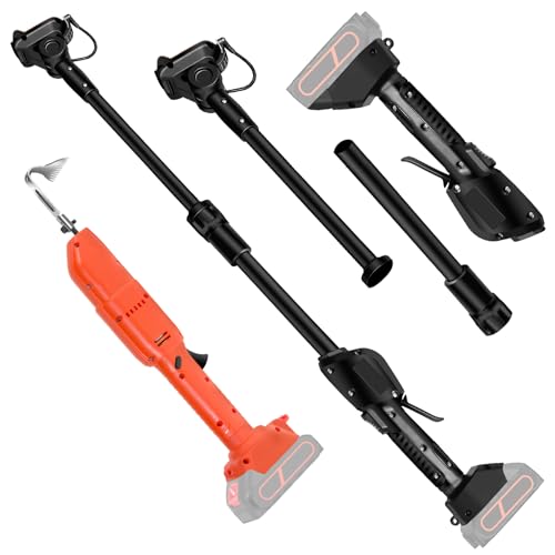 Akku Bodenhacke, 20 cm Arbeitsbreite, 10 cm Arbeitstiefe, 3 stufige Drehzahl, Elektrische Hacke mit Teleskopstiel, Unkrautstecher & Gartenrechen, Kabelloser Bodenlockerer Kompatibel mit Makita 21V