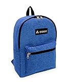 Everest Mochila jeans básica unissex para adultos, Azul royal, One Size, Everest Mochila jeans básica
