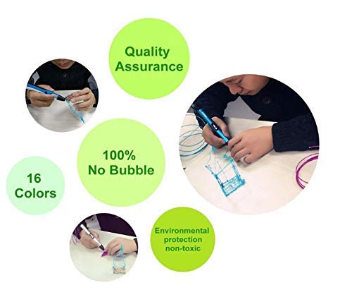 Image of URANUS 16 Colors x 5 mtr 3D Pen Filament Refills 1.75 mm PLA Pack (16)