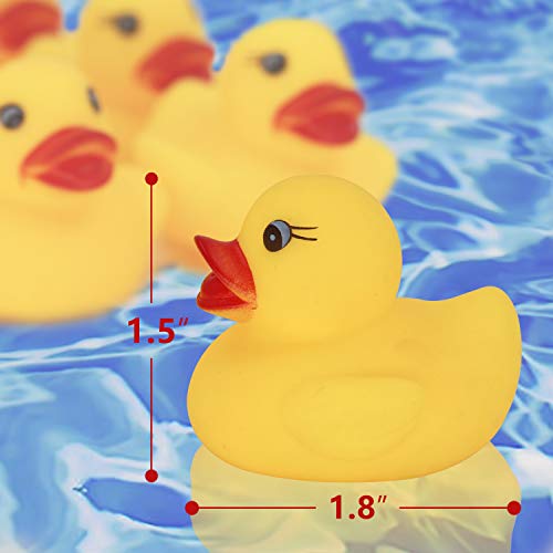 Novelty Place 12Pcs Rubber Duck Float Ducky Baby Bath Shower Toy, Yellow Mini Bath Duckies For Toddlers And Kids Birthday Gift Party Favor Bathtub Decoration #TOP4
