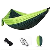 Tragbare Camping-Hängematte mit Gurten, 2-Personen, Fallschirm-Nylon, Outdoor-Hängematte für...