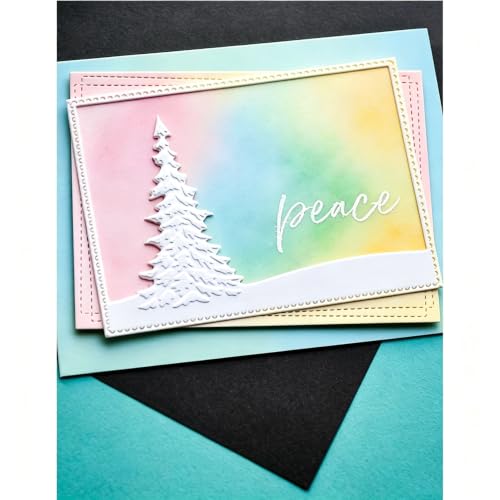 MCPOOX Festivals Metal Cutting Die for Scrapbooking, Christmas Cut Stencils for DIY Scrapbook Photo Album Decorative Paper Card, Card Making Supplies, Embossing (Snow Tree 4.7 x 3.4 in)