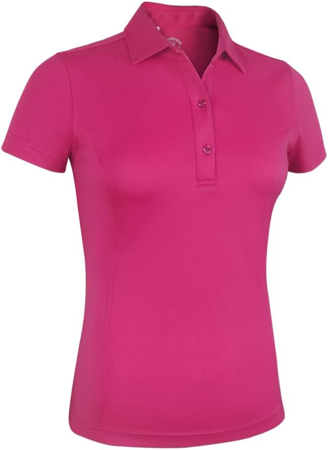 Monterey Club Women's Solid Tailored Collar Short Sleeve Polo Shirt #2670