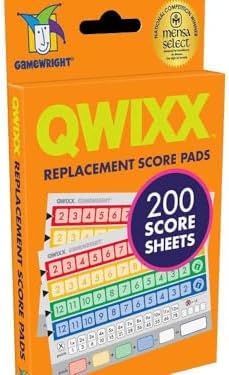 Gamewright Qwixx, Replacement Score Cards Action Game Multi-colored 1 Pack image 2