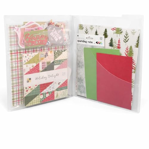 The Organized Option 8.5X11 Fancy Folio, Pack of 3 with Gusseted and Flat Pockets for Documents and Craft Organization