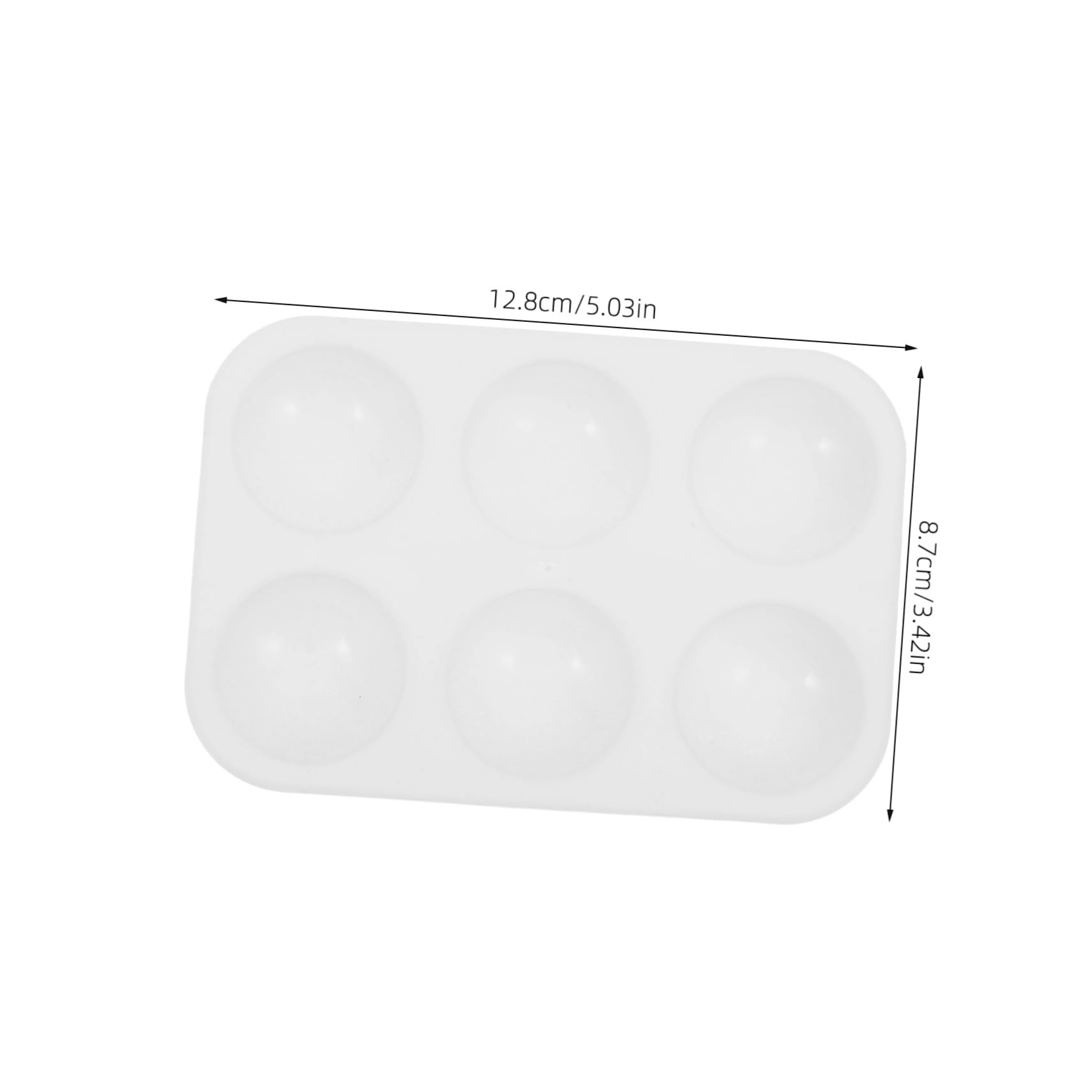 HOMSFOU 20pcs 6-Well Plastic Paint Palette Watercolor Art Tray Rectangular Sturdy Portable for DIY Craft Painting Party