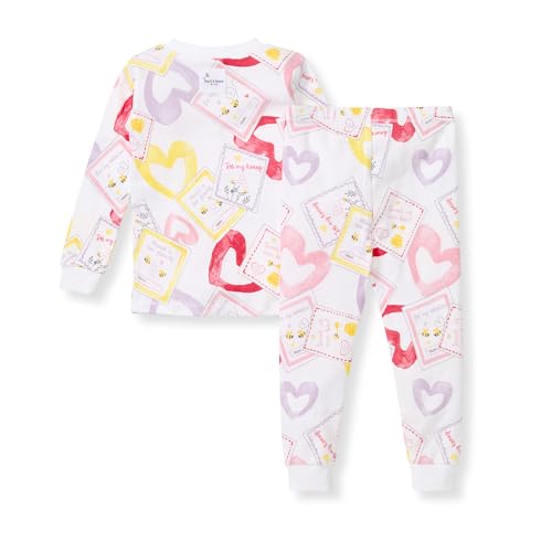 image for Burt's Bees Baby Baby Girls Pajamas, 2-Piece Tee and Pant PJ Set, 100%
