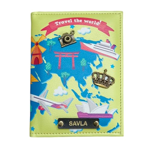 Image of Unisex Polyethylene Multicolor Lightweight Snap Closer Passport Cover (Modern)