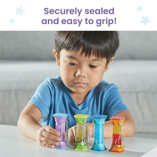 hand2mind Soothing Swirlers Sensory Tubes, Mini Fidget Keychains, Anxiety Relief Items, Calming Toys for Kids, Calm Down Corner Supplies, Quiet Fidgets for Classroom, Toddler Car Toys for Travel by hand2mind - Image 6