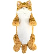 サンレモン ひざ ねこ チャシロ すやすや 21×47×14cm ぬいぐるみ アニマル P-8232