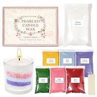 SCENTORINI Kerzensand mit 20 Docht, 1.1 kg, 7 Düfte, Kerzenwachs Granulat, Kerzen selber Machen Set, Pearled Candle, Jasmin, Minze, Zedernholz, Rose, Lavendel, Zitrone, Erdbeere