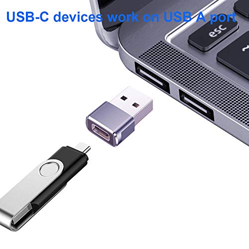 Qces Usb C Female To Usb Male Adapter 2Pack, Type C To Usb A Charger Converter Compatible With Iphone 14/13/12/11 Pro Max Xr, Apple Watch Series 7 8 Se Airpods, Ipad Pro/Air, Samsung Galaxy S23 S22 #TOP3