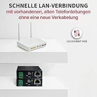 GVS 2-Draht Ethernet PoE Konverter - bis 500 m Reichweite für IP-Netzwerke – Ansicht 3