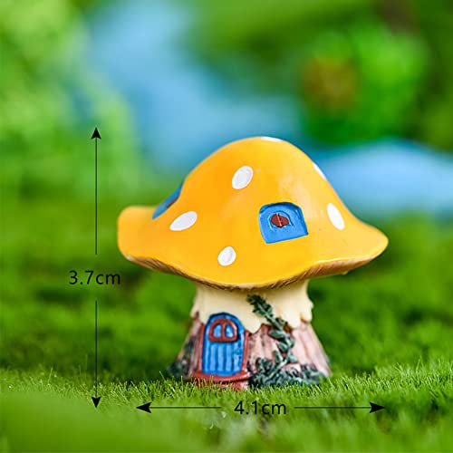 Maomia Miniature Fairy Garden Mushroom House 4 Pcs Micro Landscape Garden Decoration Plant Flower Pots Ornaments #TOP4