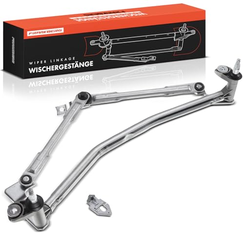 Frankberg 1x Windshield Wiper Linkage without Motor for Left-hand Drive Front Left Right Compatible with Polo 9N Hatchback 2001-2009 Polo 9A2 9A4 9A6 9N2 Saloon 2002-2012 Replace# 6Q1955601