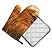 Oats Printed Heat-Insulating Gloves Set, Suitable for Microwave ovens, ovens, Cooking, Protect Your Hands,