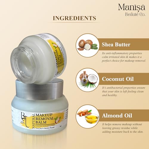 Image of Co. Natural Makeup Removal Balm Enriched with Shea Butter & Vitamin E | Suitable for all skin types | Deep Hydration | Anti-aging Benefits (30gm)