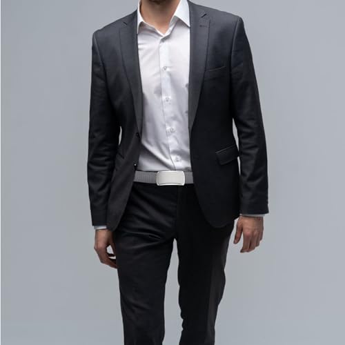 Men's Metal Belts, Stainless Steel Magnetic Braided Non-Leather Belts for Men with Automatic Buckle3