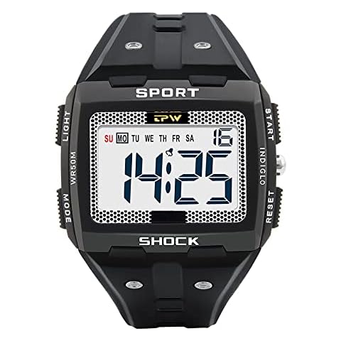 Digital Watches for Men,Outdoor Sport Waterproof Watch with Calendar/Chronograph/Stopwatch,Big Numbers Military Watches with LED Backlight,Gifts for Men Watches Cover