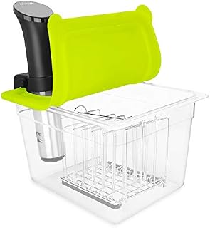 EVERIE Sous Vide Container 12 Quart with Universal Silicone Lid and Stainless Steel