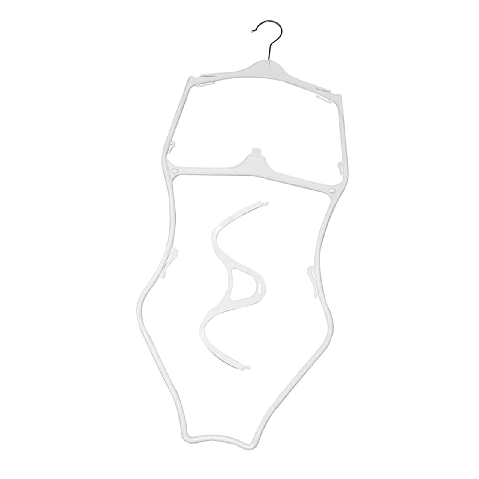 ATORSE® Lingerie Hanger Multipurpose Swimsuit Hanger for Boutique Stores Show Window White