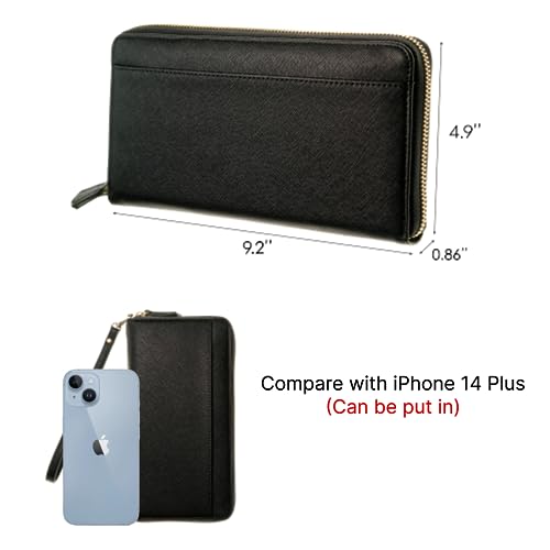 Image of Travel Document Organizer - RFID Passport Wallet Case Family Holder Id Wristlet