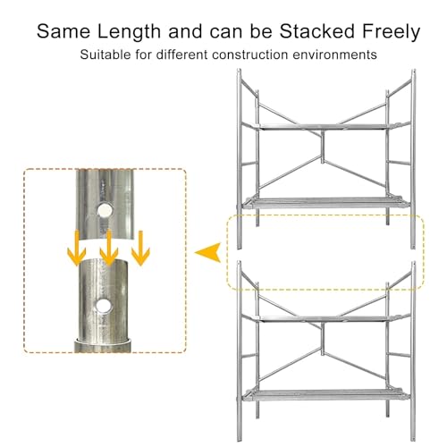 Andamio plegable de acero de 120 cm para paneles de yeso y reformas 5
