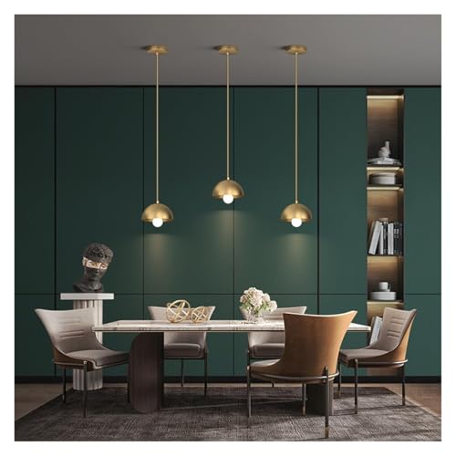 Lámpara colgante industrial de latón CNCNSH con cúpula de cobre kxtmm 6
