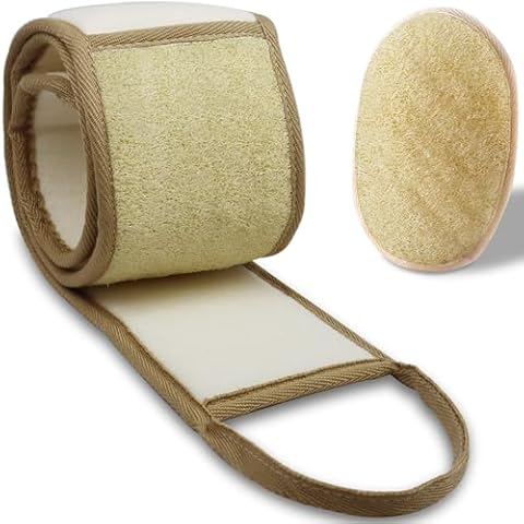 50 Inch Extra Long Exfoliating Natural Loofah Back Scrubber Loofah Sponge Back Scrubber for Shower for Tall Men and Women Cover