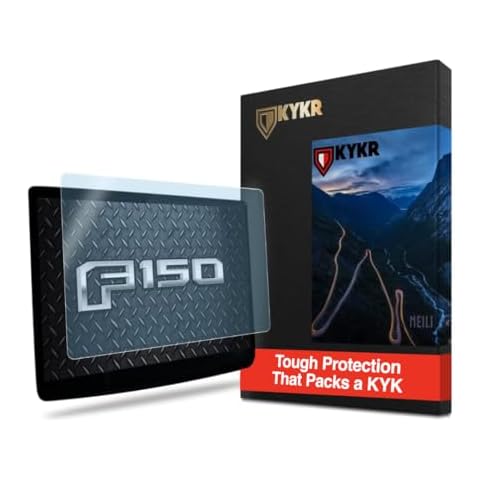 Kykr Tempered Glass Screen Protector for 2022, 2023, 2024 Ford F-150, SYNC4 12” Screen, 9H Hardened, Anti-Glare, Anti-Scratch Glass, Easy to Apply, Water-Resistant Car Accessories, Gloss Cover