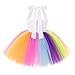 Soyoekbt Girls Unicorn Costume LED Light Up Unicorn Princess Dress Birthday Party Outfit Halloween Tutu Dress with Headband Rainbow Sequin+Rainbow Led 5-6Years
