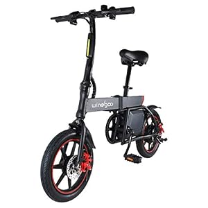 TOEU Electric Bike, Max Speed 20km/h, 14 inch Adult Bike, Urban Commuter Folding E-bike, Pedal Assist Bicycle, 36V/6Ah…