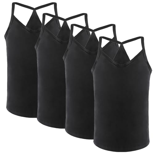 Anktry 2-10 Years Girls Dance Tank Tops Racerback Camisole Undershirts Spaghetti Strap Camis Dance Clothes Tank Tops for Girl