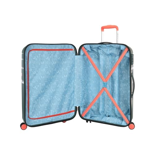 Image of American Tourister Upland Sport | Check-in Trolley Bag (68 cm) | 360 8 Wheel Travel Luggage | Hard Case Polypropylene Suitcase | Mounted Combination Lock | Forest Green