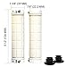 DEERU Bicycle Premium Rubber Handlebar Grip Double Lock on Grip for Mountain Bike BMX Folding Bike Anti-Slip Shockproof (White)