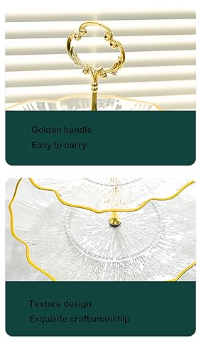 Image of Jamboree!!! 3 Layers Golden Plated Plastic Cupcake Stand Dessert Plate Mini Cake Fruit Candy Display Tower Reusable Layered Set (3 Layer Golden Plated Plastic Cupcake)