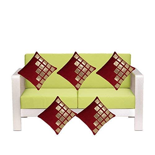 Solid Velvet Cushion Cover Standard Decoration Home Bedroom Set of 5 Pillowcase - Picture 15 of 15