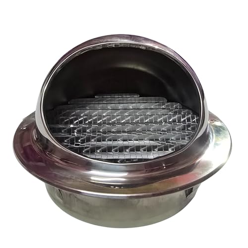 Image of 6-Inch Stainless Steel Dome Cowl Cover for Chimney /Exhaust /Vent Pipe - Anti-Pest Rain Guard Cap for Duct Outlet | Round Air Vent Cap | Fan Duct Cover for Kitchen /Bathroom (6-Iinch Steel Cap)