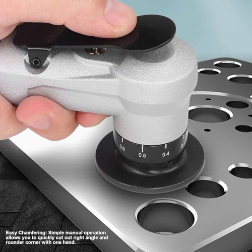 YUMILI Pneumatische Anfasmaschine, Mini Anfasmaschine, Mini-45°-Entgratungswerkzeug, Entgratmaschinen, gerade Luftfasenmaschinen für leichtes Schleifen, Federkanten, Bogeneckenentgraten