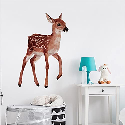 Rofarso Lifelike Cute Lovely Deer Doe Animal Wall Stickers Removable Wall Decals Peel And Stick Wall Art Decorations Home Decor For Kid Nursery Baby Bedroom Living Room Playing Room Murals… #TOP1