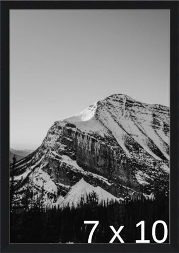 Frame It Easy 7 1/4 x 10 1/2 Satin Black Metal Frame (Ashford) 7.25x10.5 inches