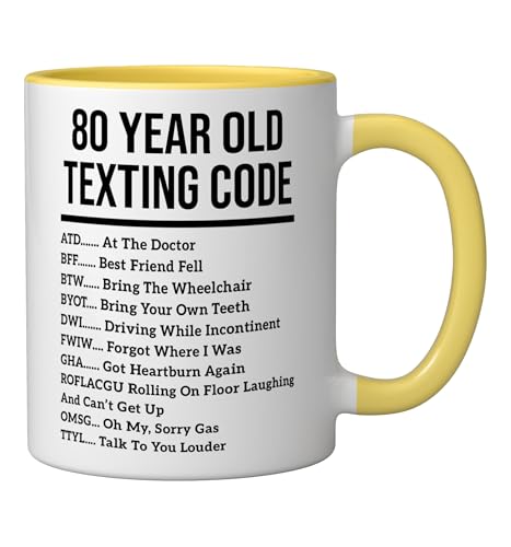 Taza cerámica humor cumpleaños 80 años 11 oz miniatura 2