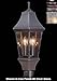 Framburg Lighting 8743 SBR/R Normandy - 23" Three Light Outdoor Post Mount, Siena Bronze Finish with Rain Glass