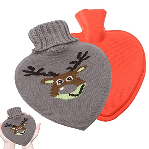 Garrafa de água quente com tampa,Aquecedor de mão saco quente em forma de coração - Seguro e Confort