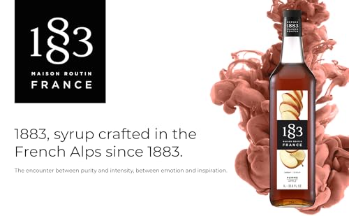 Image of 1883 Apple Syrup for Drinks, Made in France, 1 Liter Glass Bottle