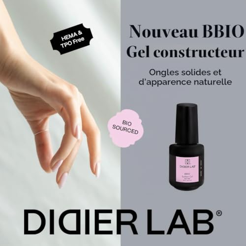 DIDIER LAB BBIO Gel Construction Ongle UV en Flacon - Pink Mask Glitter - Formule Propre sans HEMA ni TPO - Gel de Construction Ongle Autonivelant - Gel Ongle UV LED pour Renforcer les Ongles - 15 ml – vue 2